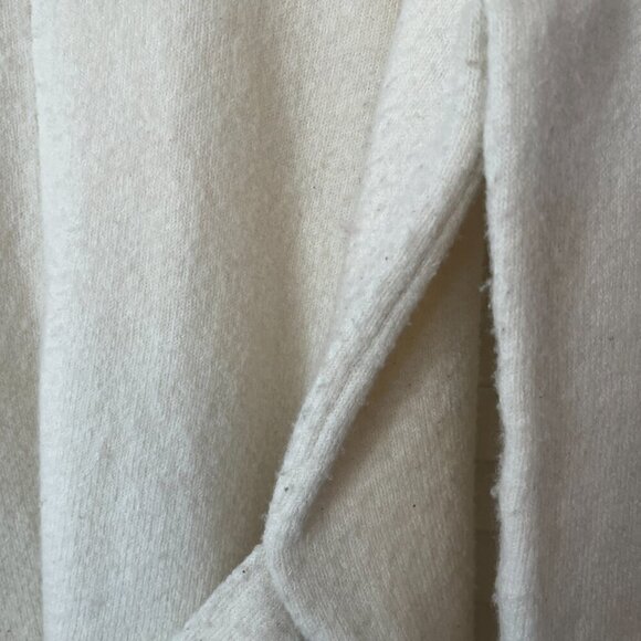 Madewell Tie-Front Wrap Sweater medium cream wool blend - Picture 5 of 14